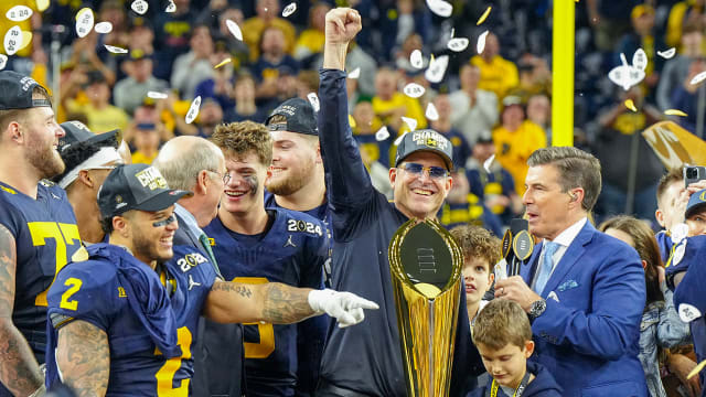 Harbaugh led Michigan to a national championship before leaving for the NFL.